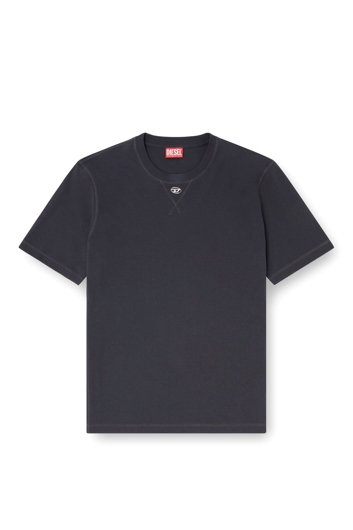 Regular T-shirt with crew neck and Oval D