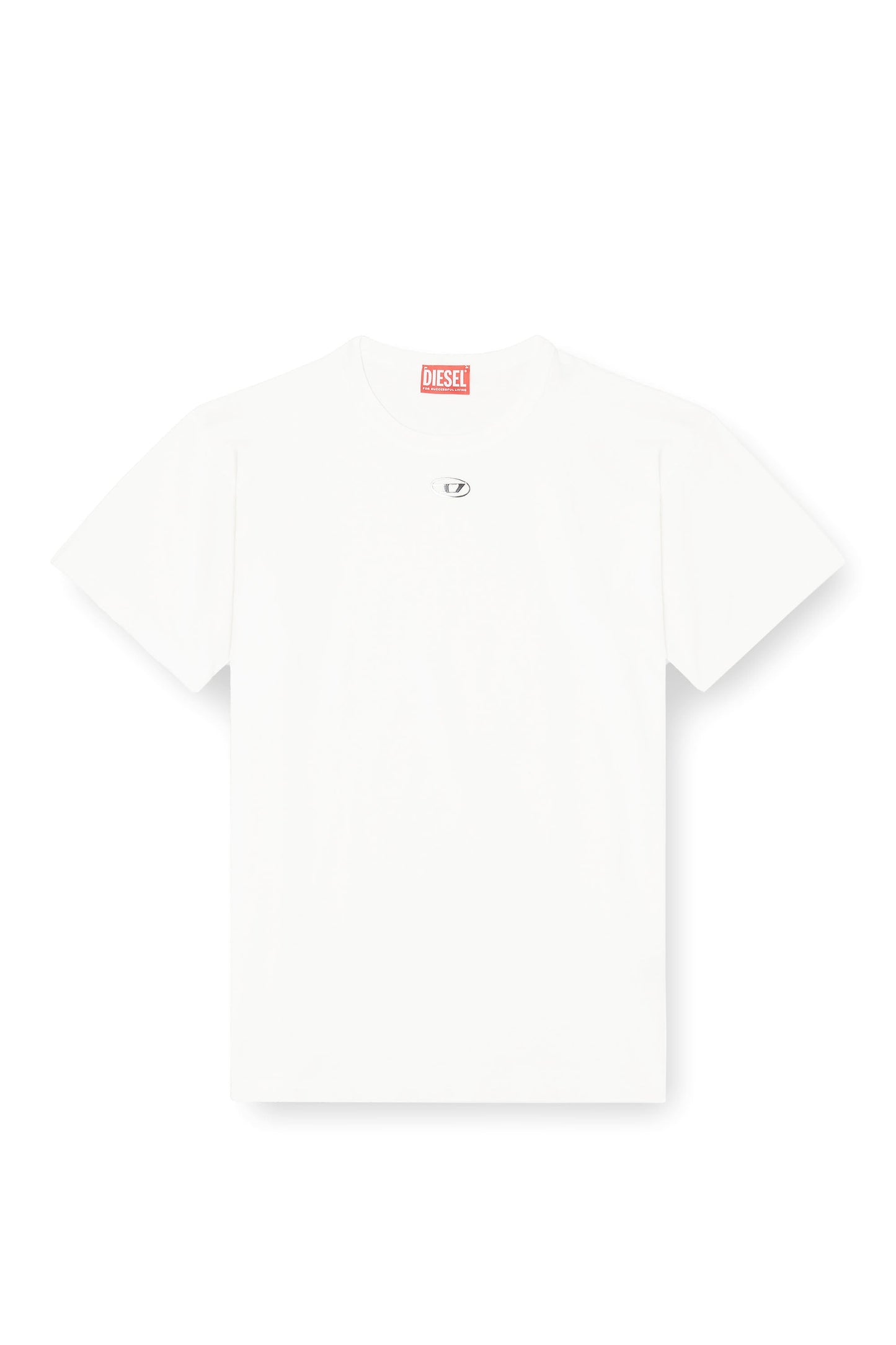 Cotton T-shirt with metallic Oval D