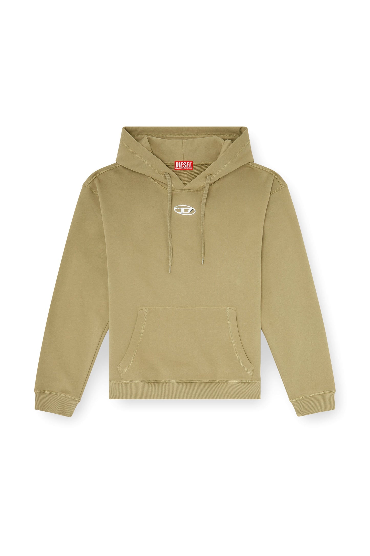 Cotton hoodie with metallic Oval D