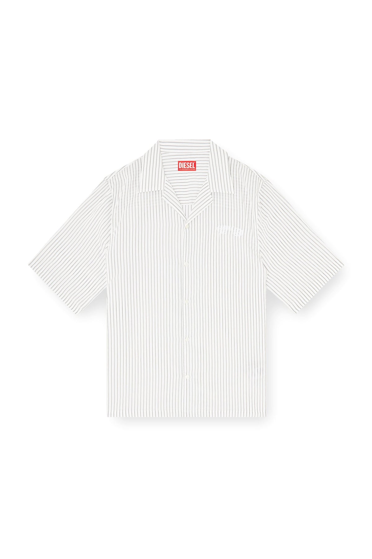 Half-sleeve shirt in pinstripe modal