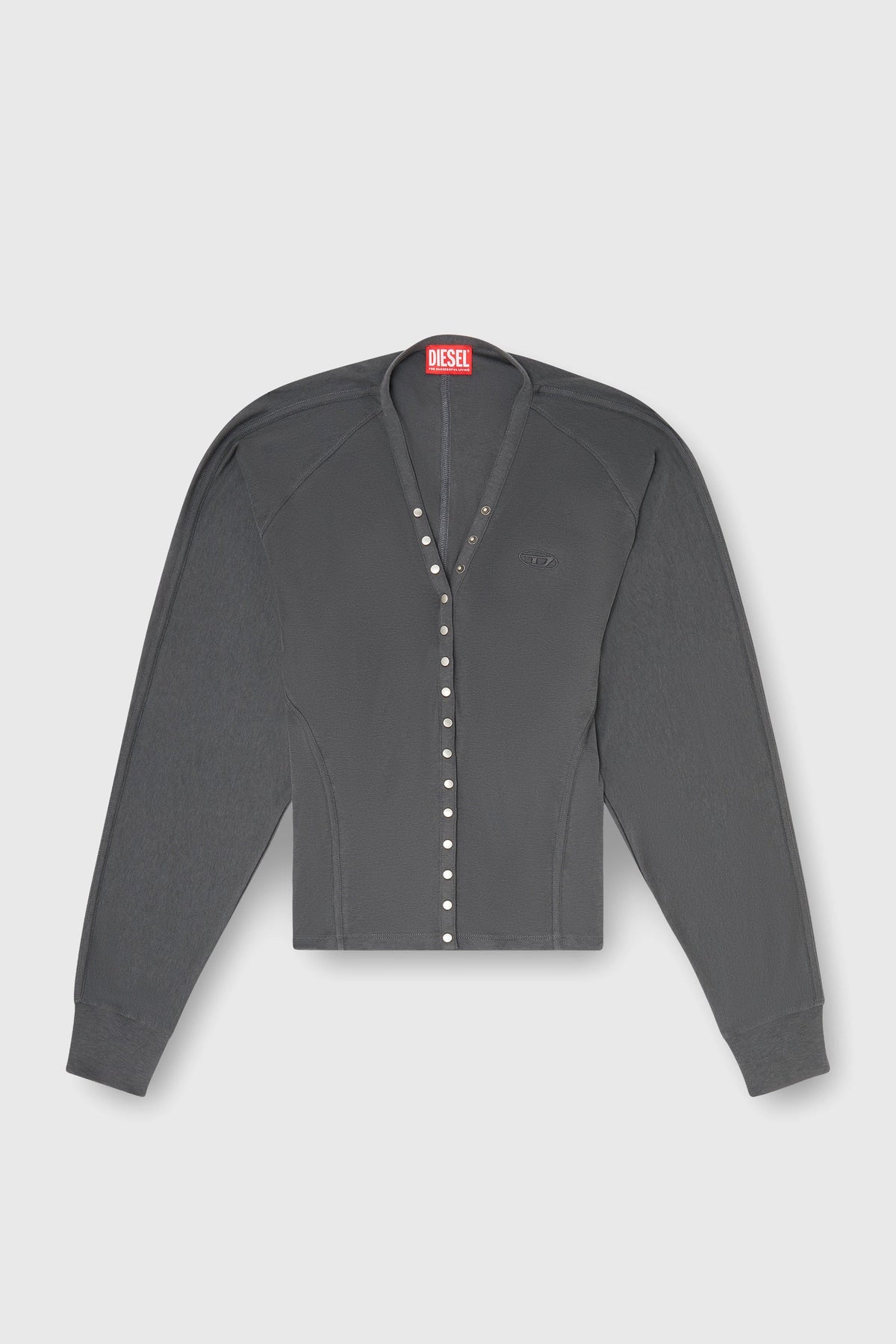 Tencel-blend cardigan top with batwing sleeves