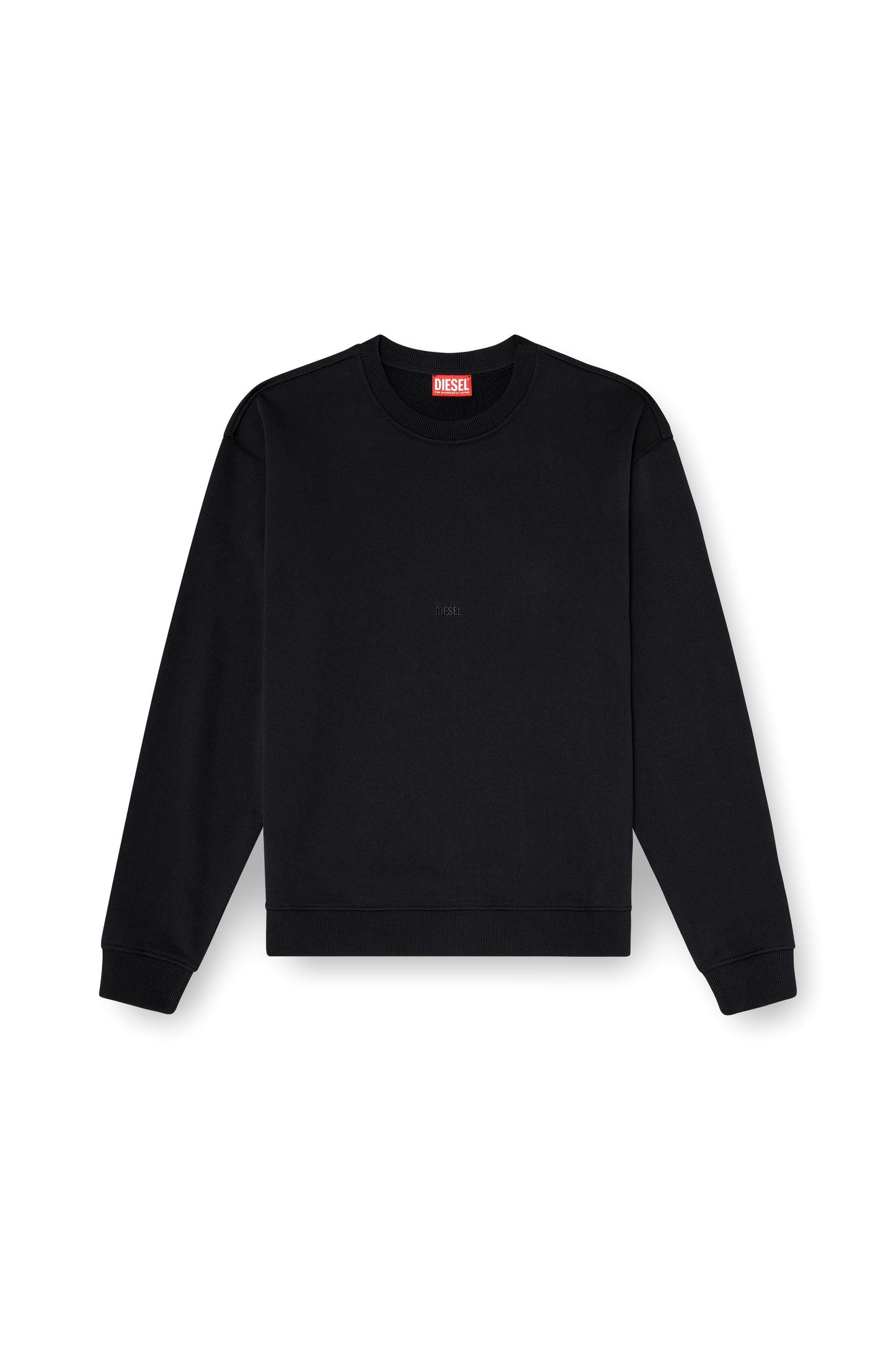 Cotton sweatshirt with micro logo embroidery