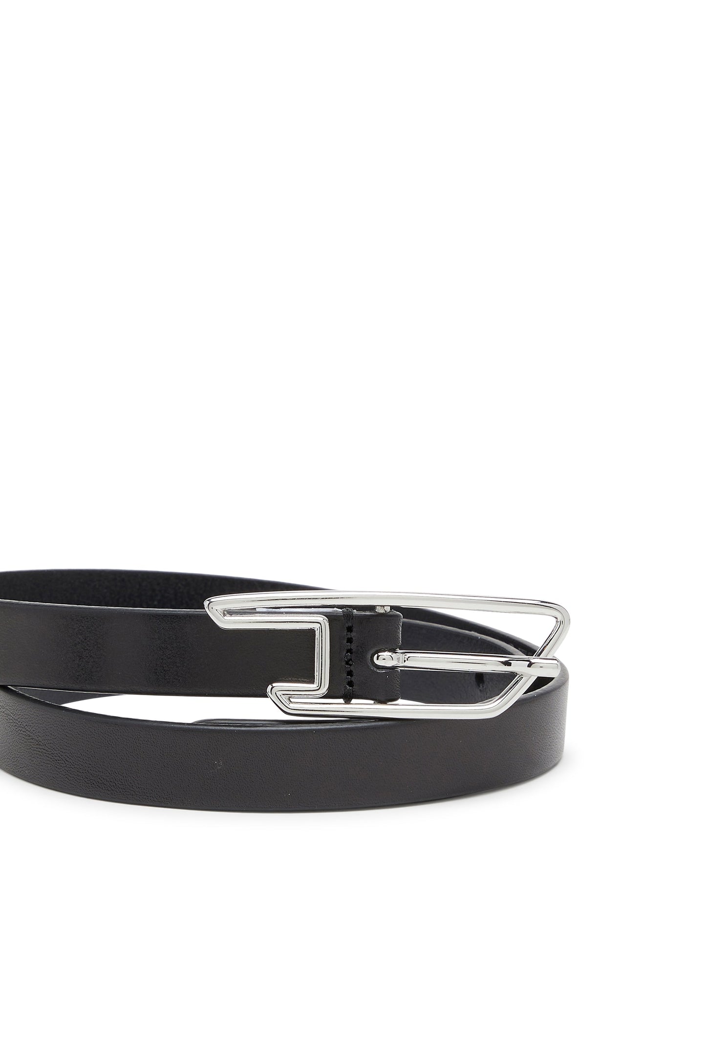 2cm belt in pull-up leather with D buckle