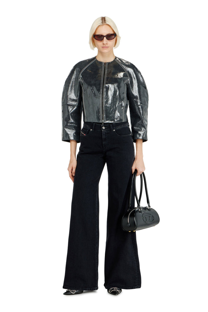 Flare Jeans Regular Waist 1978 D-Akemi — Black/Dark Grey