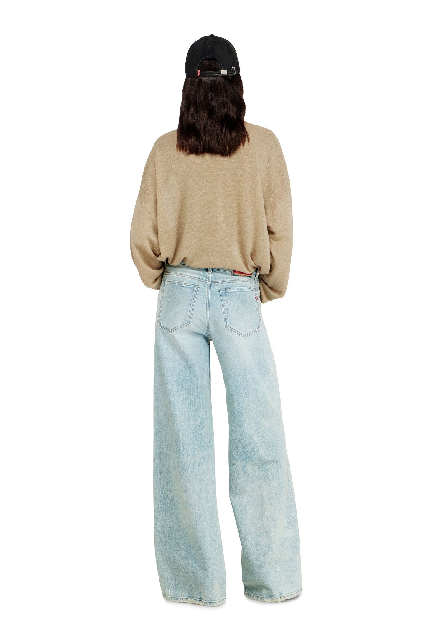 بنطال جينز 1978 D-Akemi بقَصَّة واسعة وخصر عادي