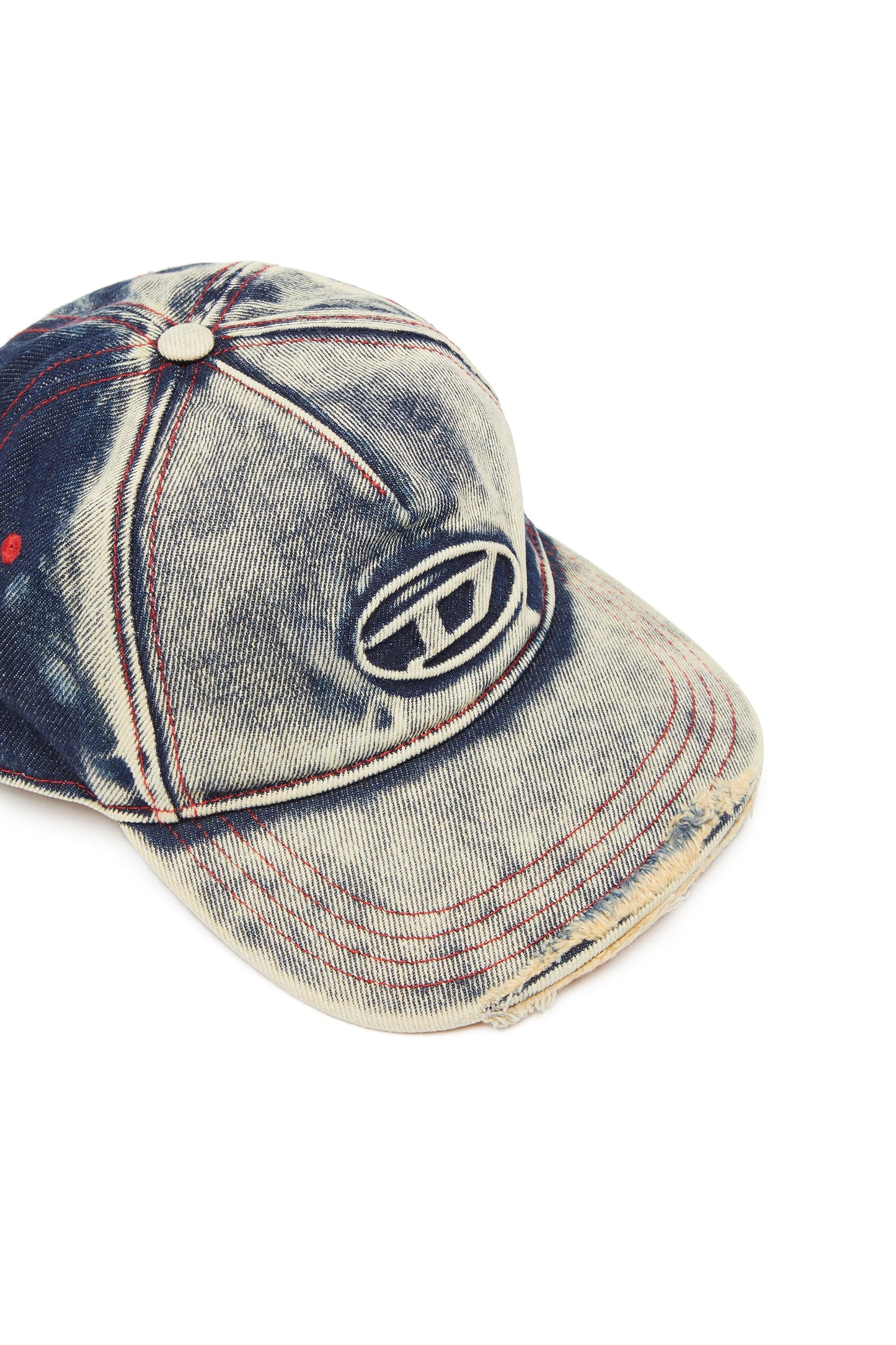 Baseball cap in treated denim