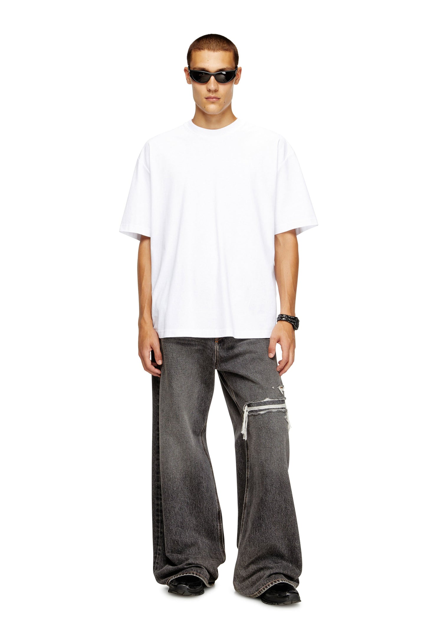T-shirt with maxi oval D embroidery