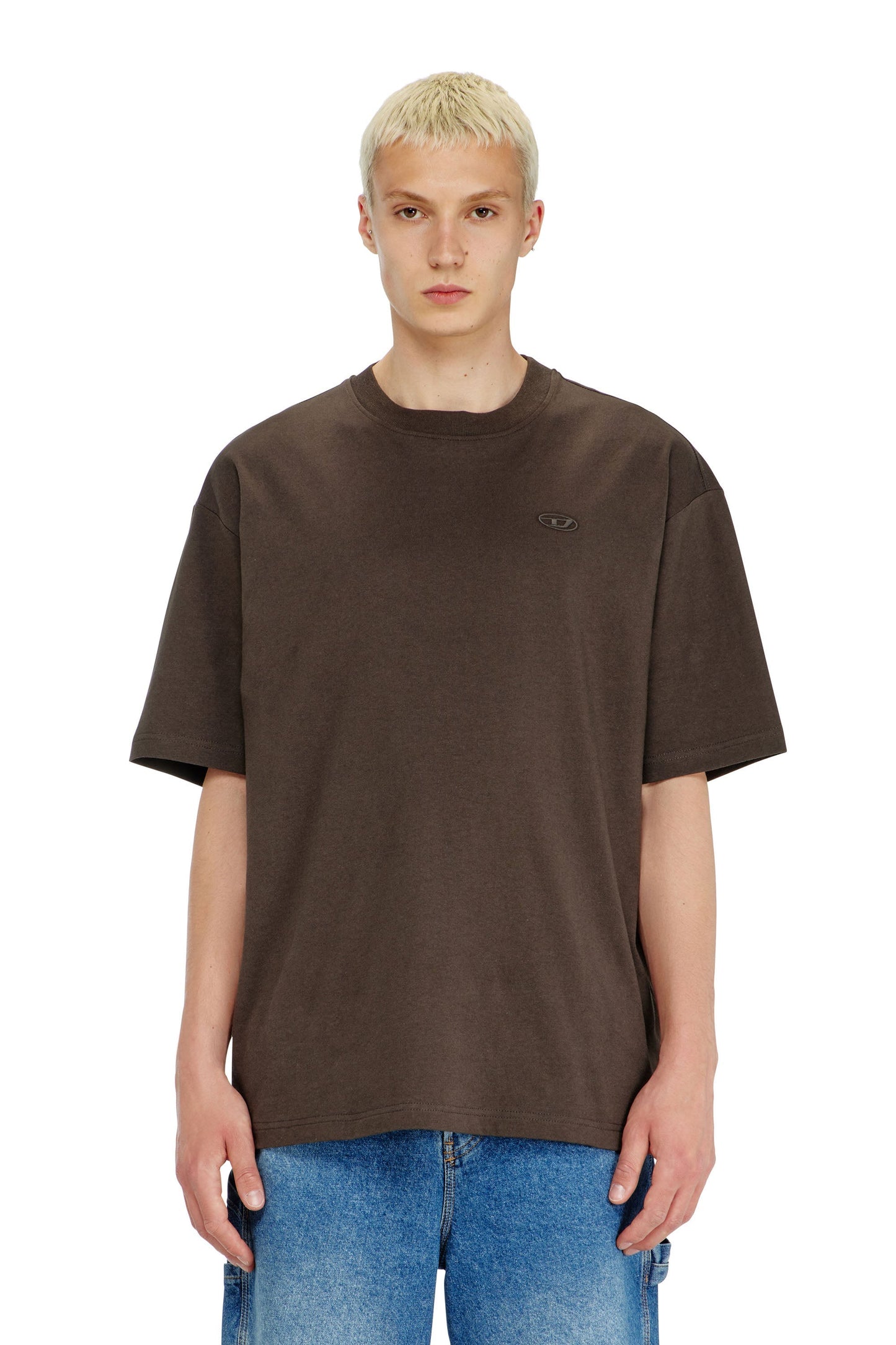 T-shirt with maxi oval D embroidery