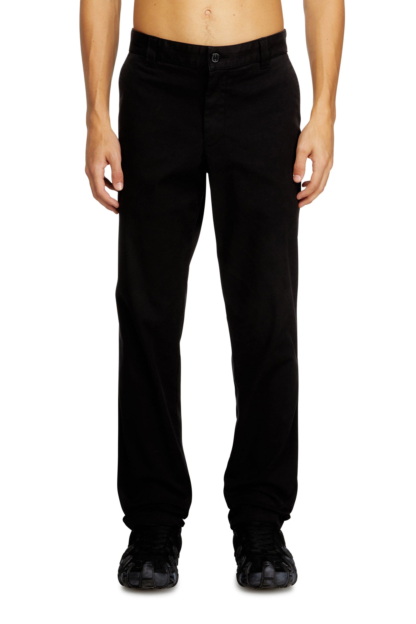 Cotton pants with utility loop