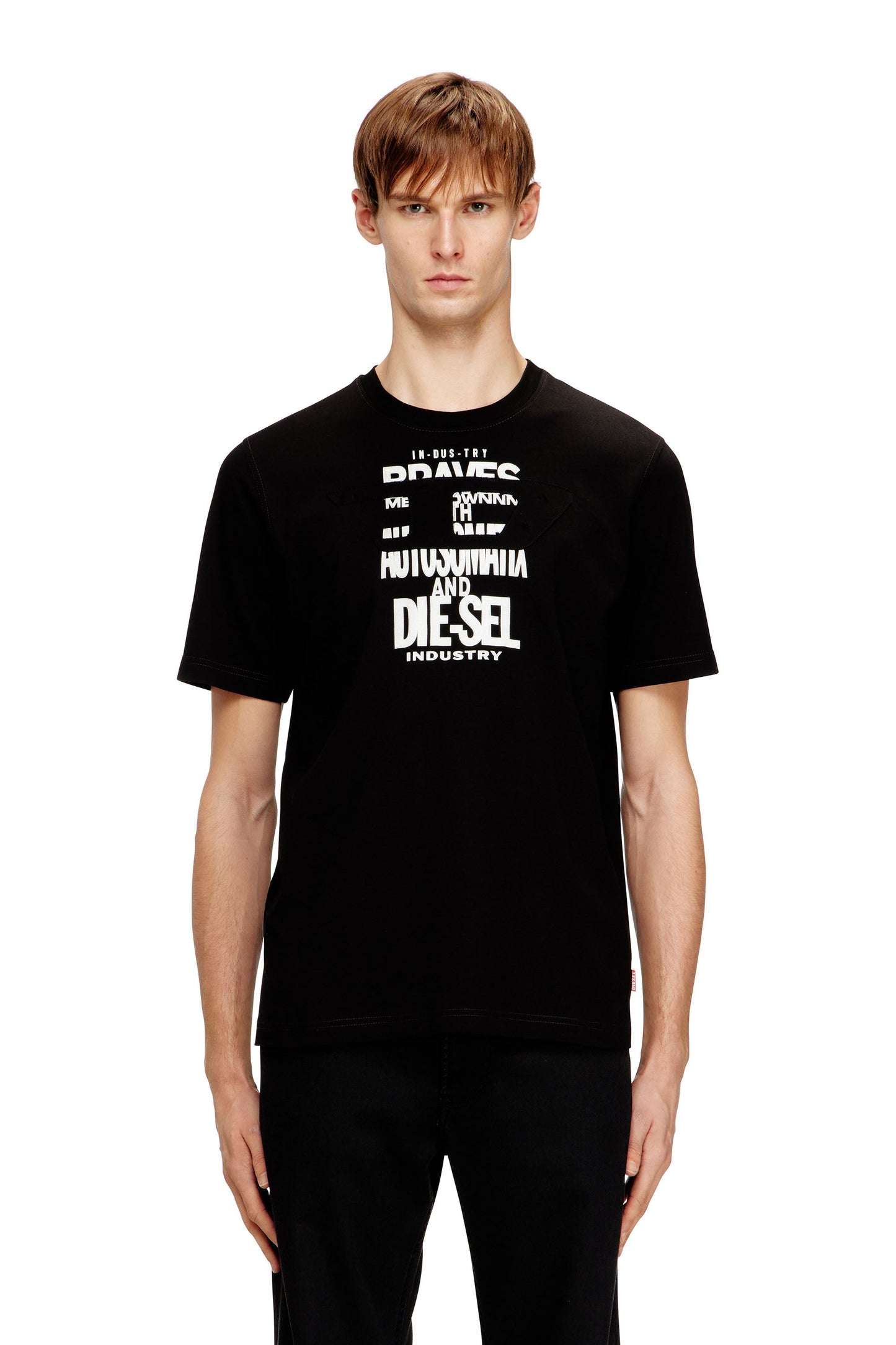 Regular T-shirt with graphic print and patch