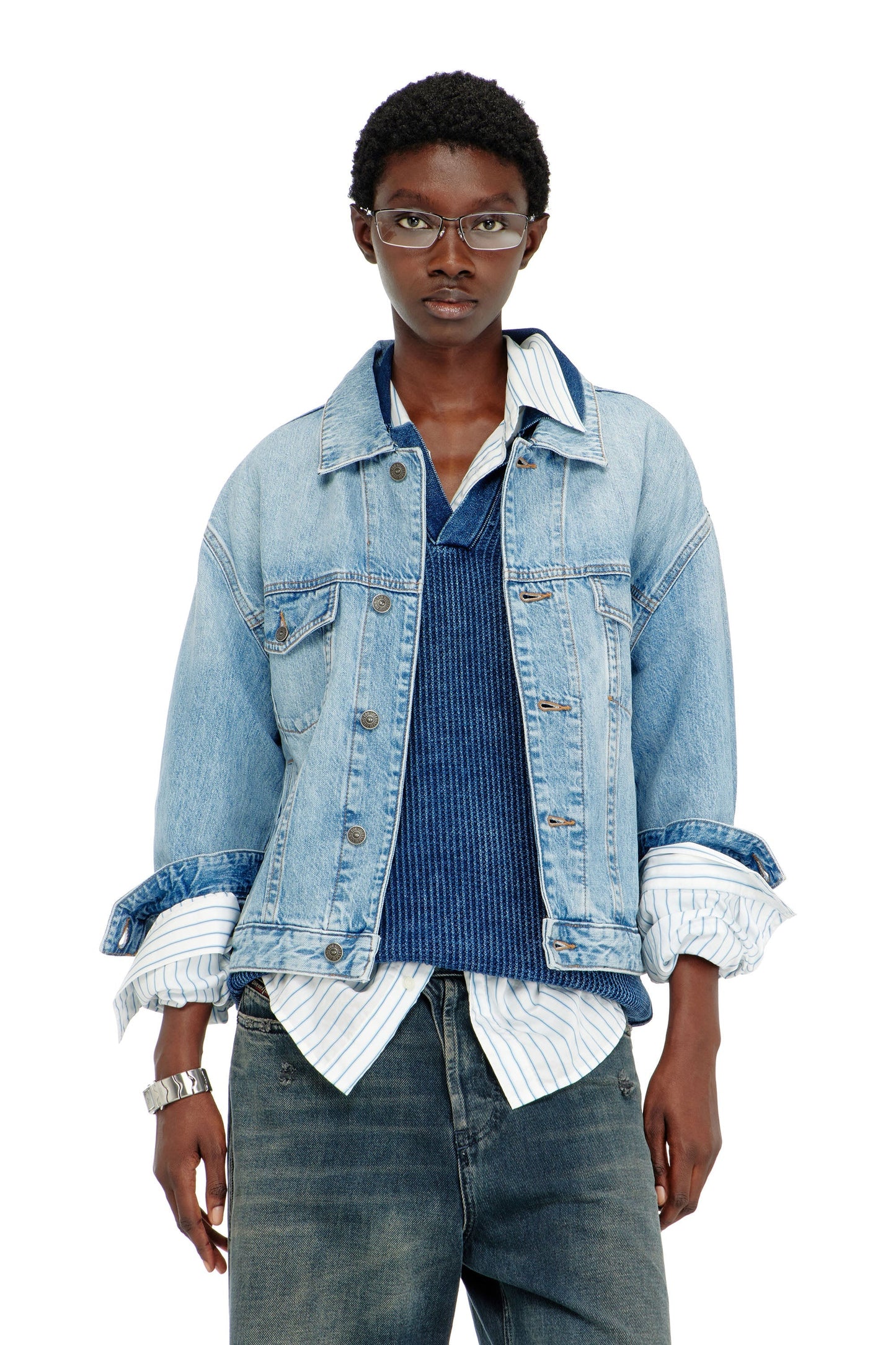 Trucker jacket in denim