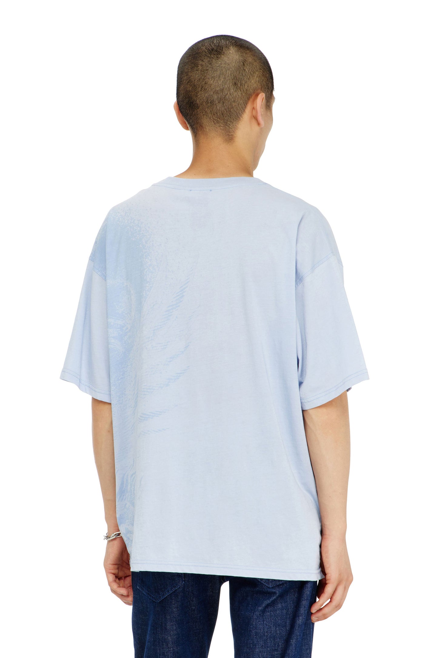 Relaxed T-shirt with pigment prints