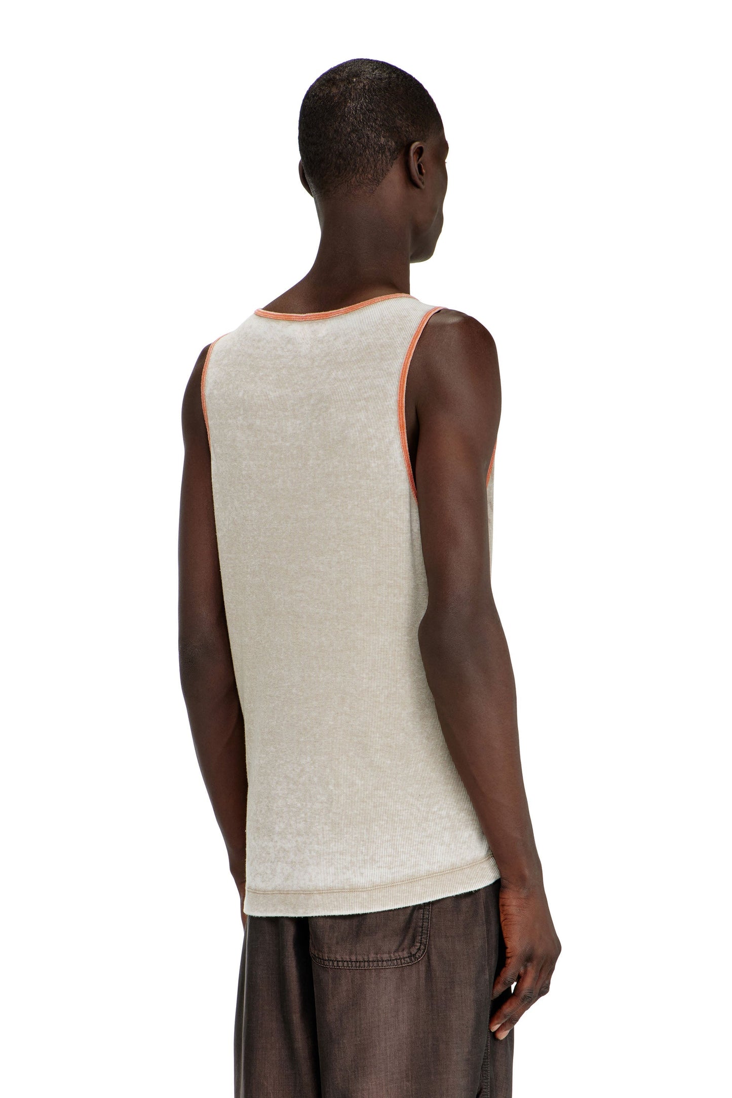 Slim tank top with burnout print