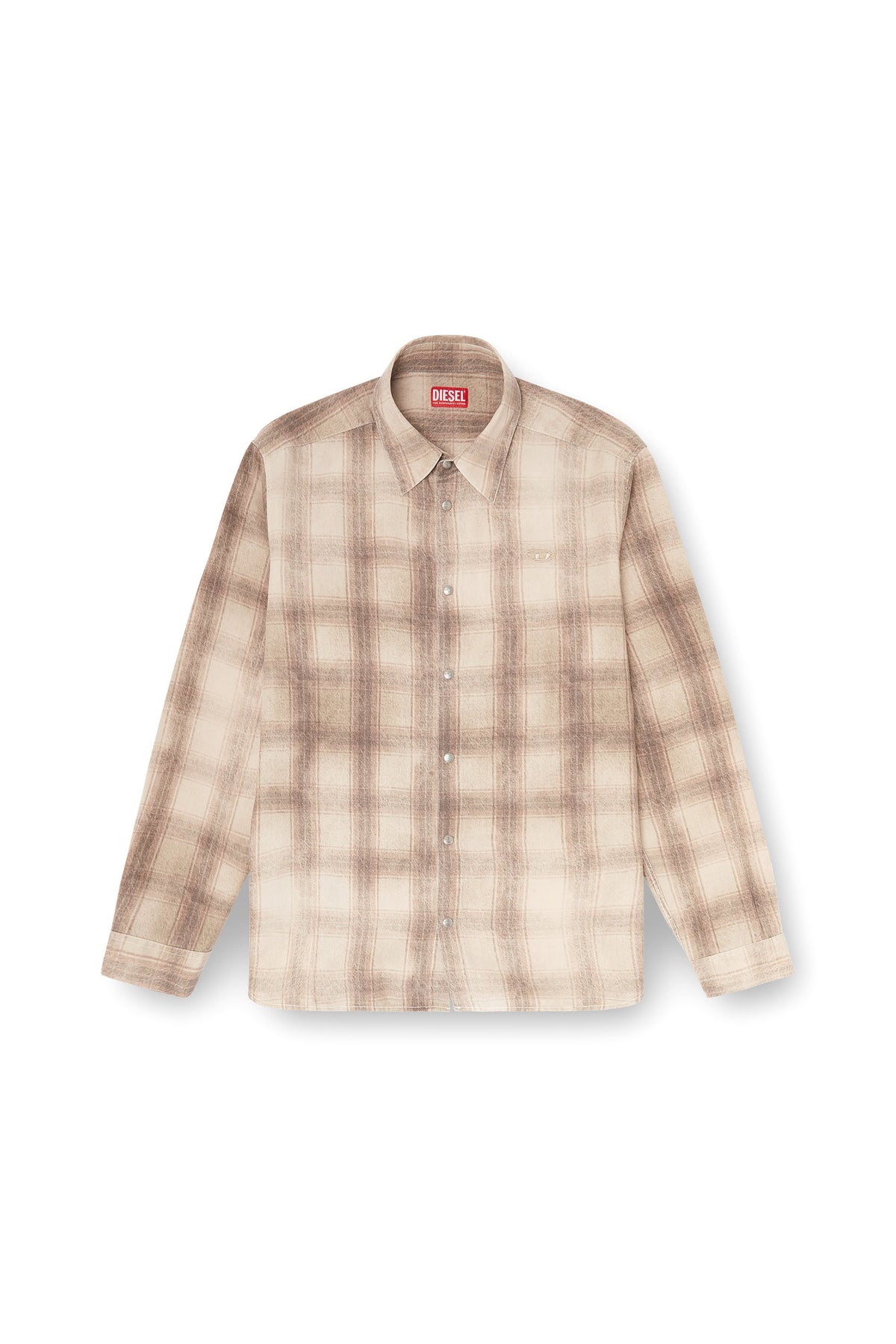 Check shirt in fluid fabric