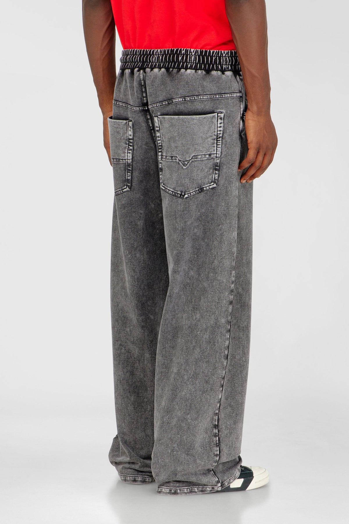 Sweatpants with denim effect