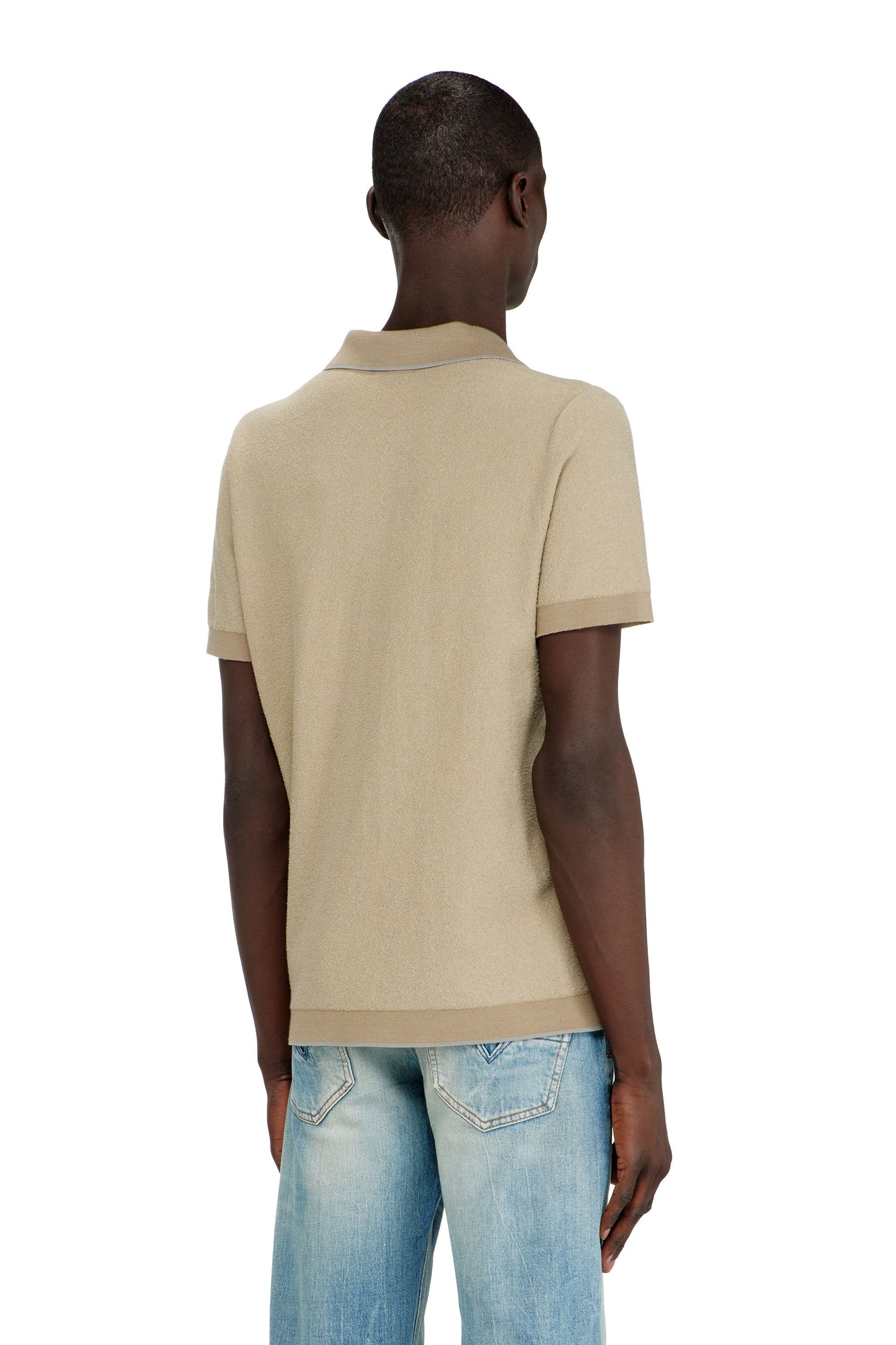 Bouclé-knit polo shirt with Phoenix logo
