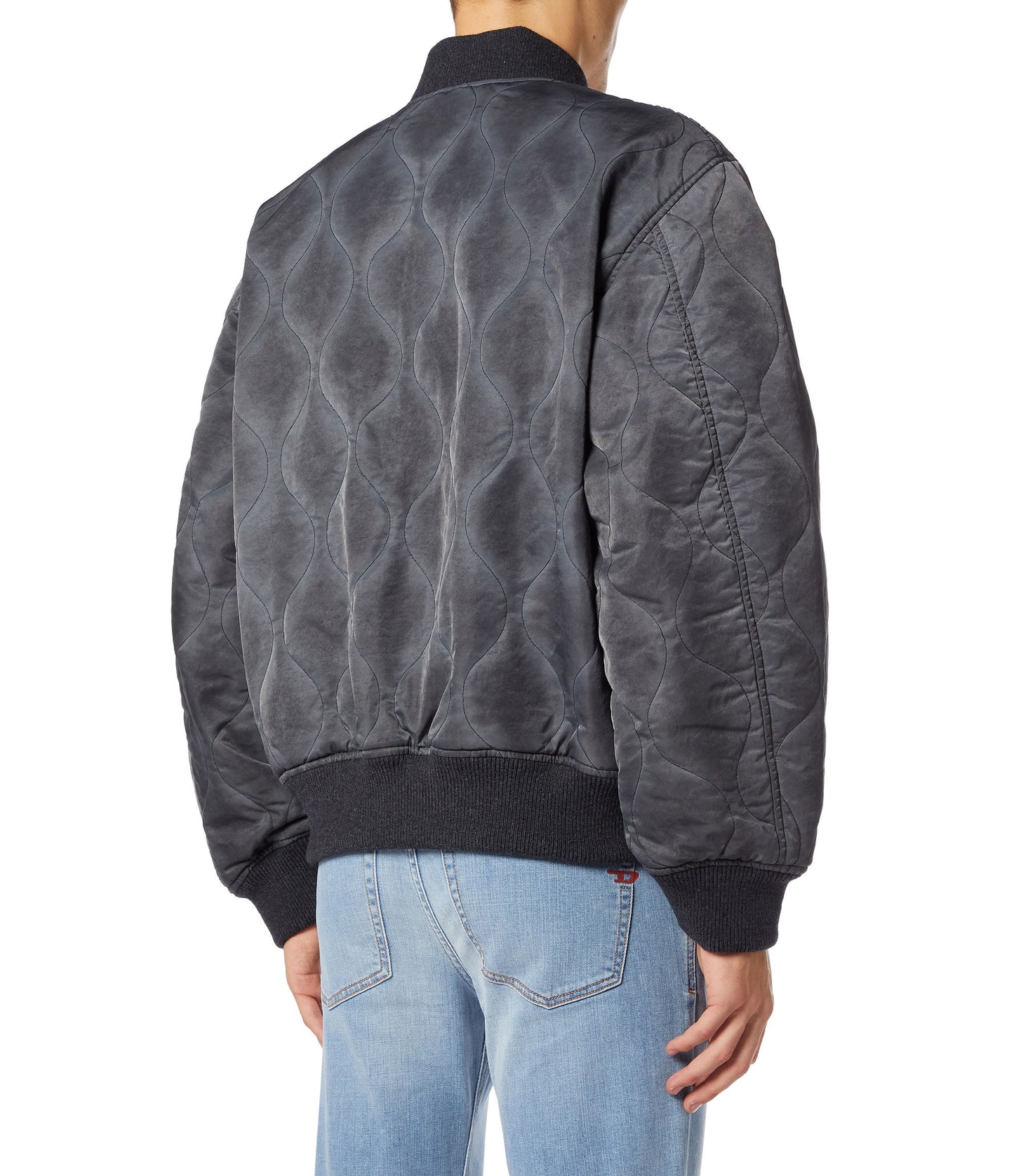 Padded bomber jacket in quilted nylon