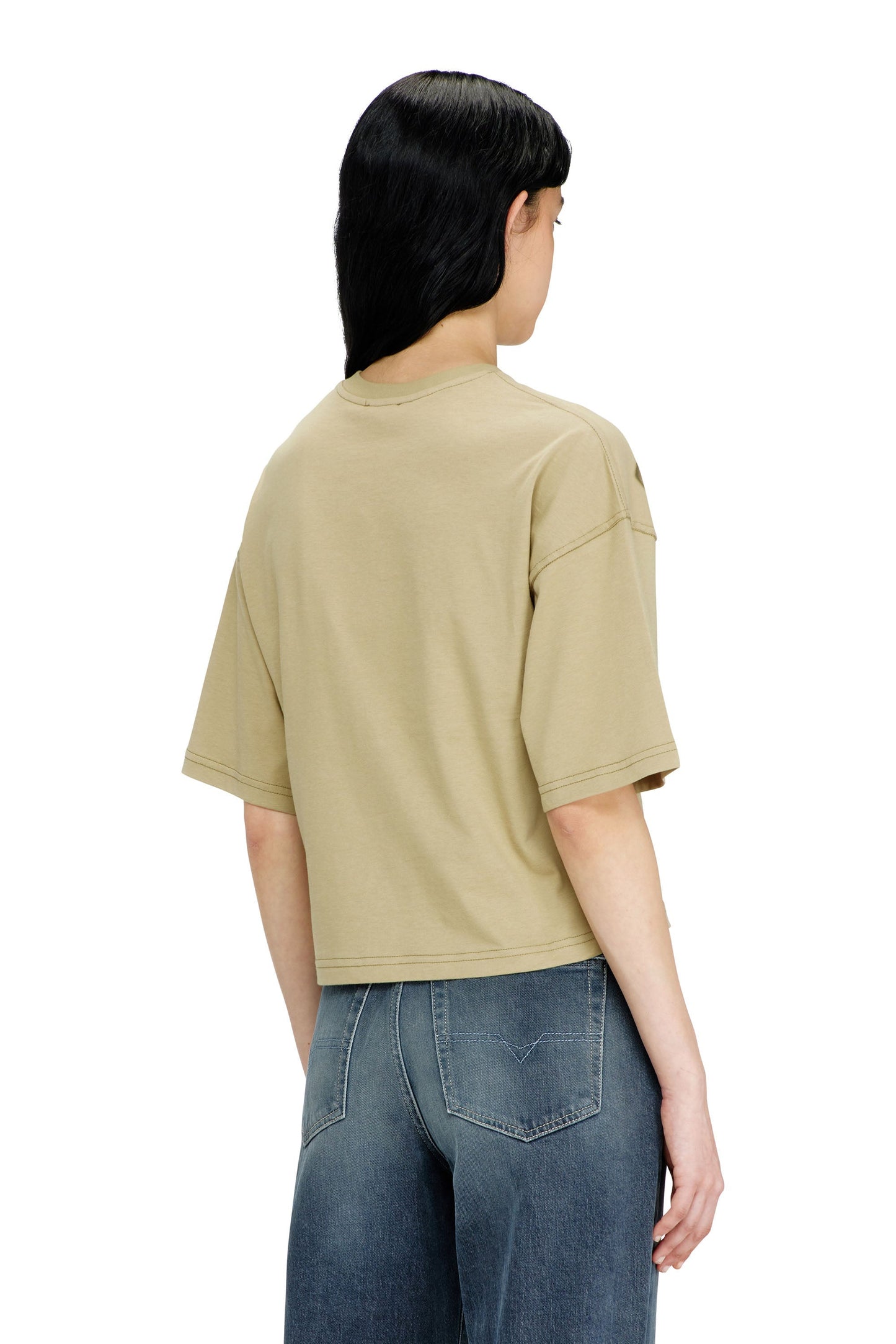 Cropped T-shirt with digital print