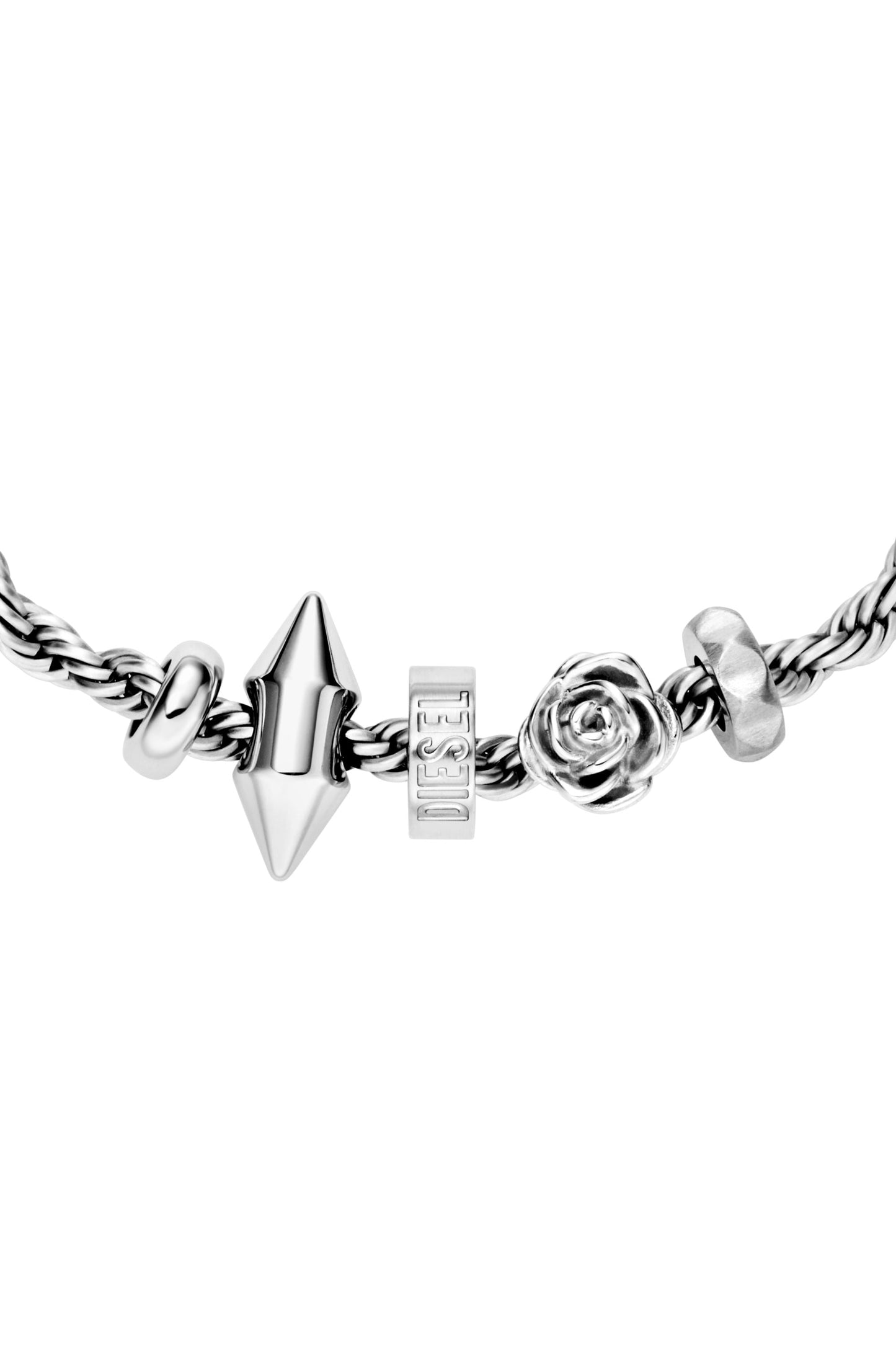 Stainless steel charm bracelet