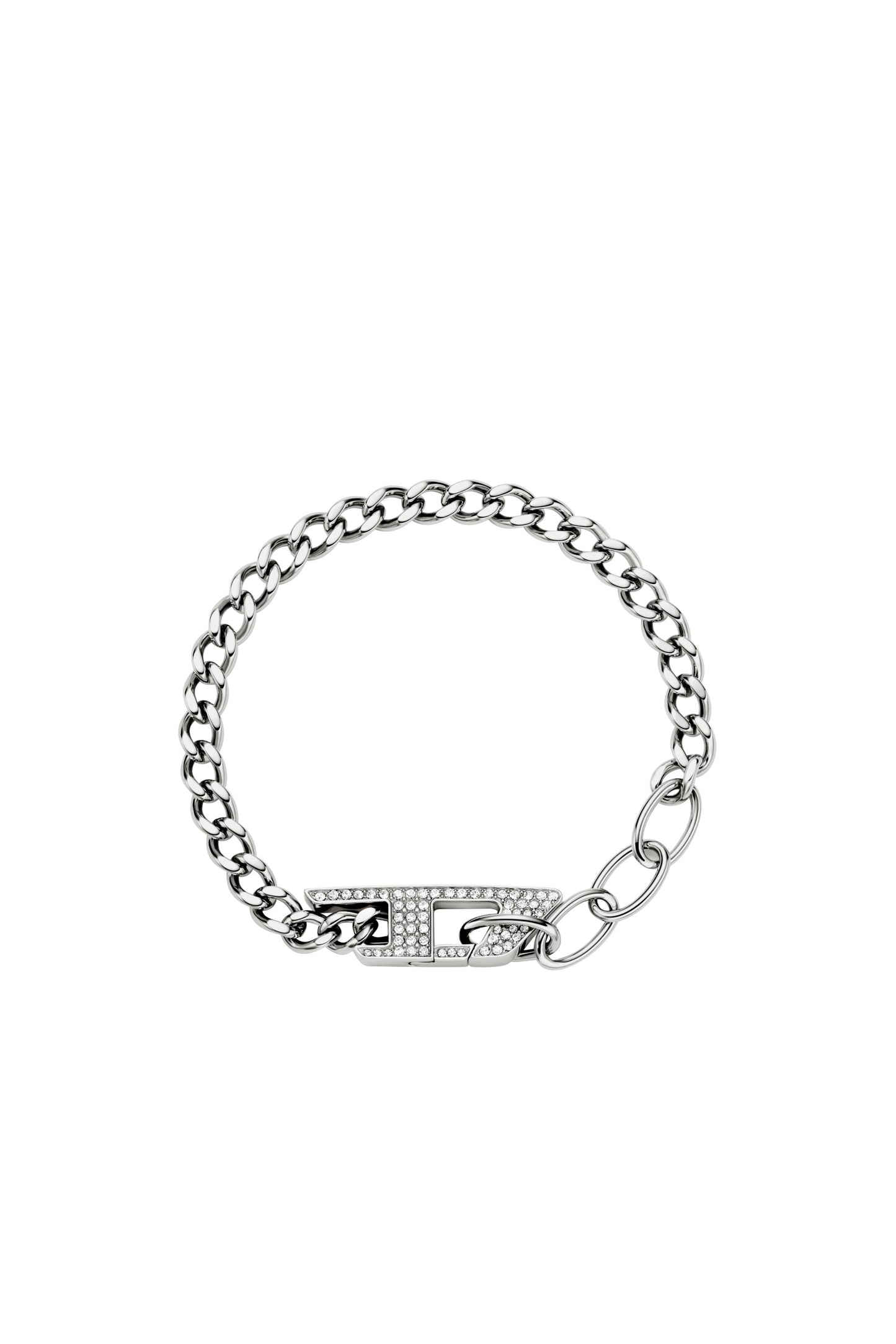 Stainless steel glitz chain bracelet