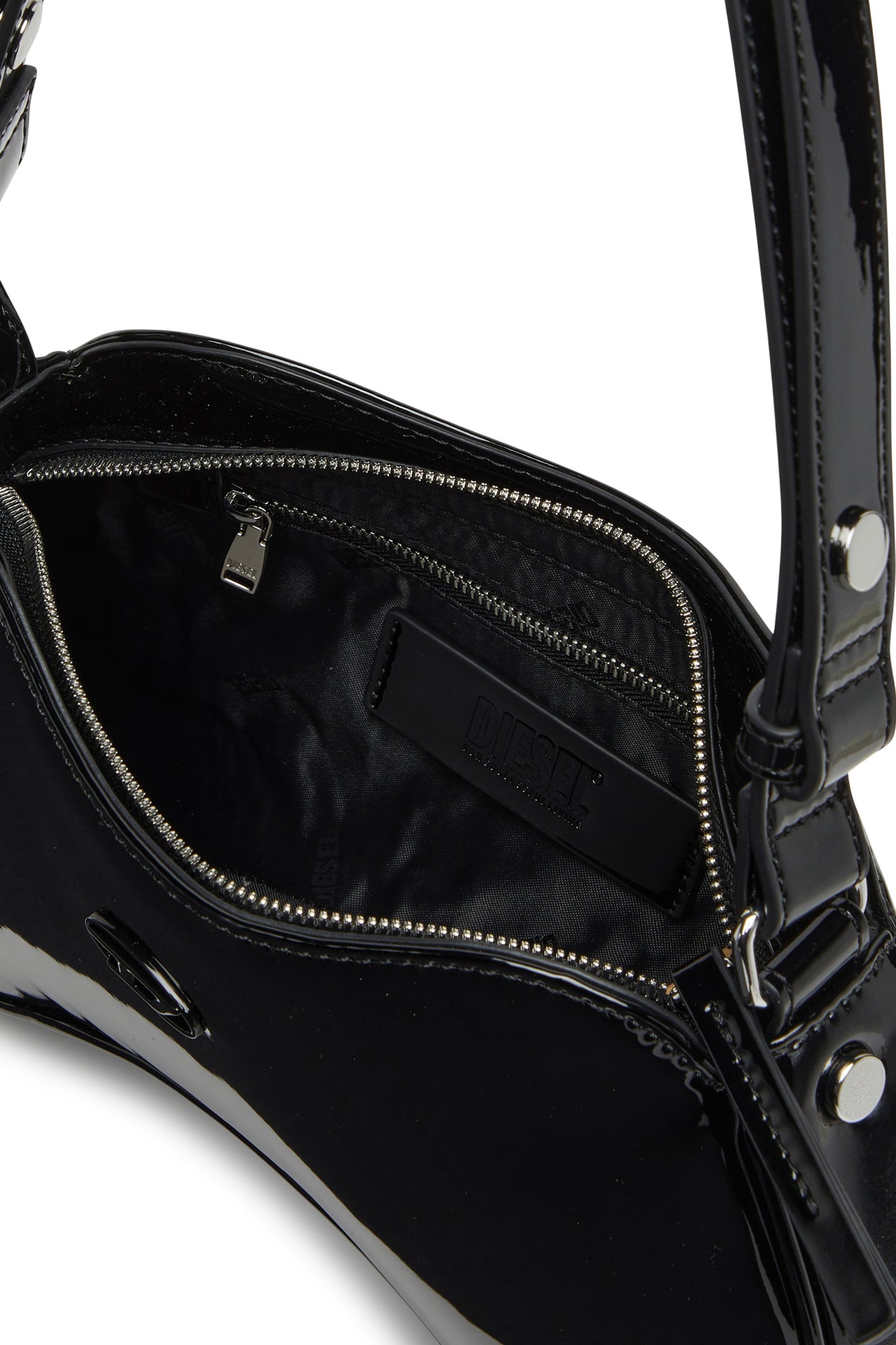 Play-Glossy crossbody bag with tonal logo