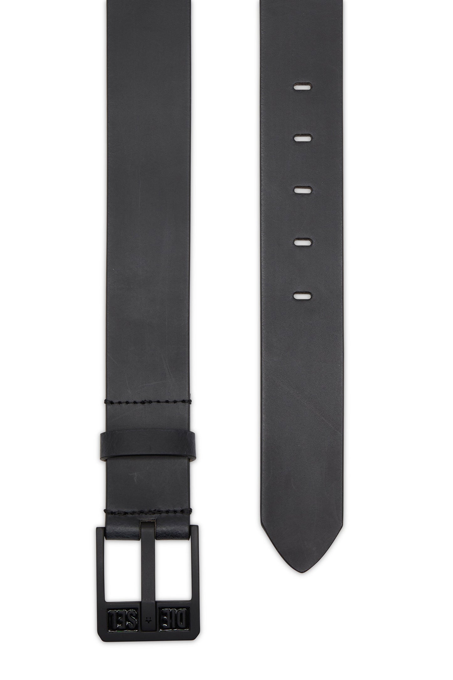 4 cm leather belt with clean-cut edges