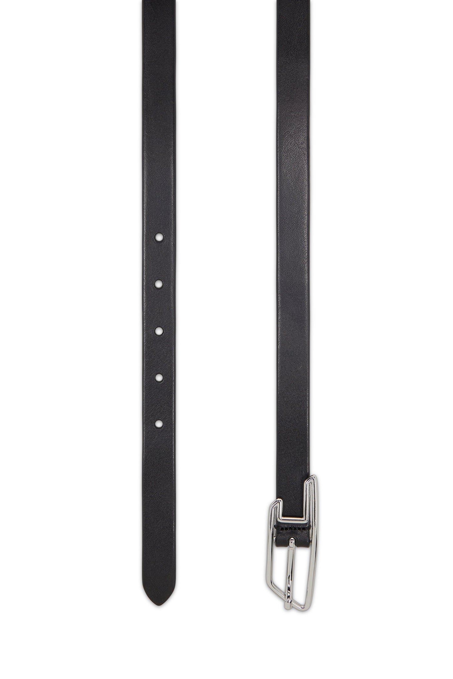 2cm belt in pull-up leather with D buckle
