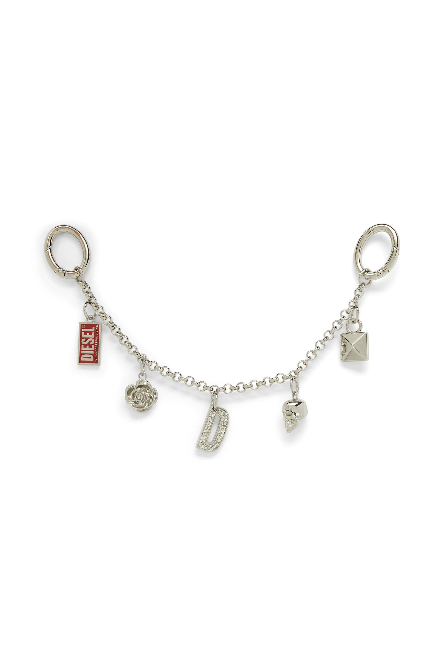 Metal chain charm with iconic pendants