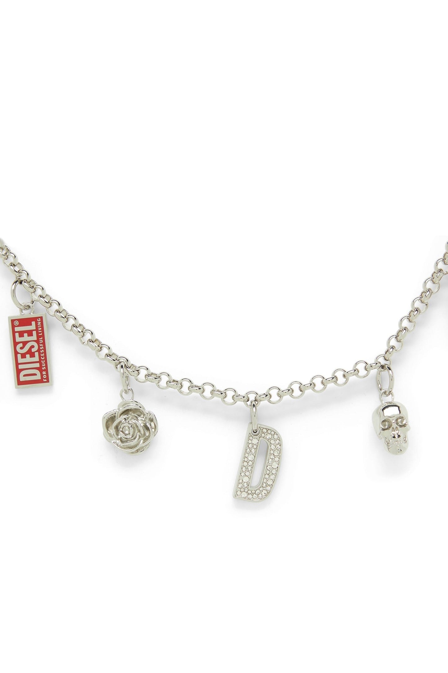 Metal chain charm with iconic pendants