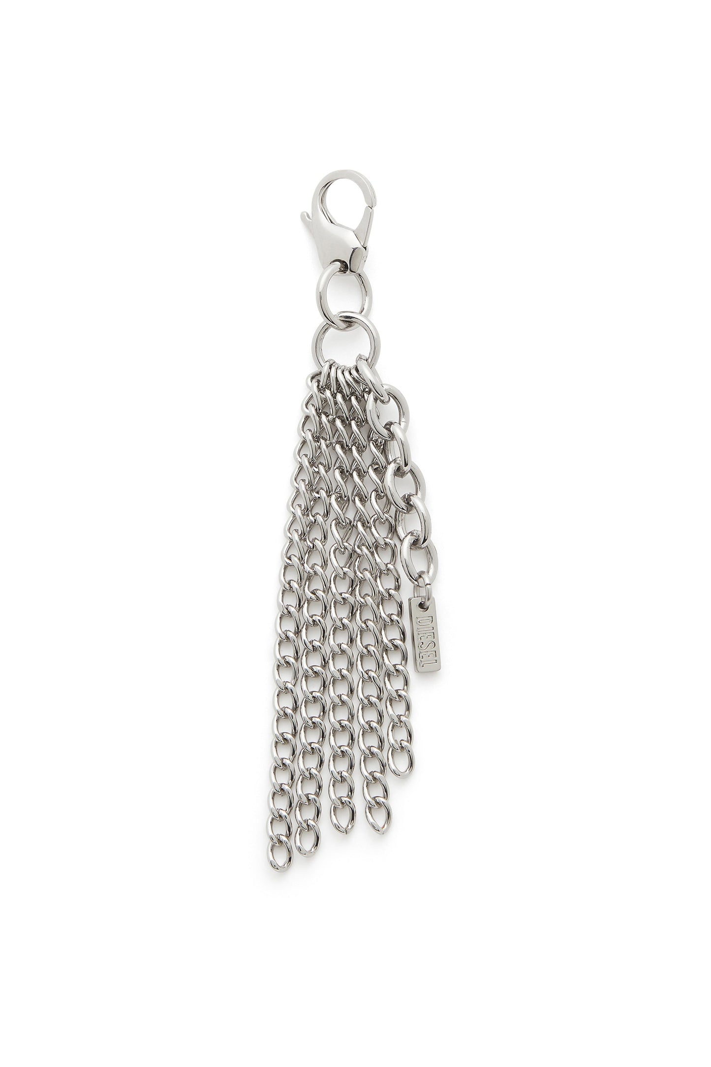 Metal keyring with chain fringes