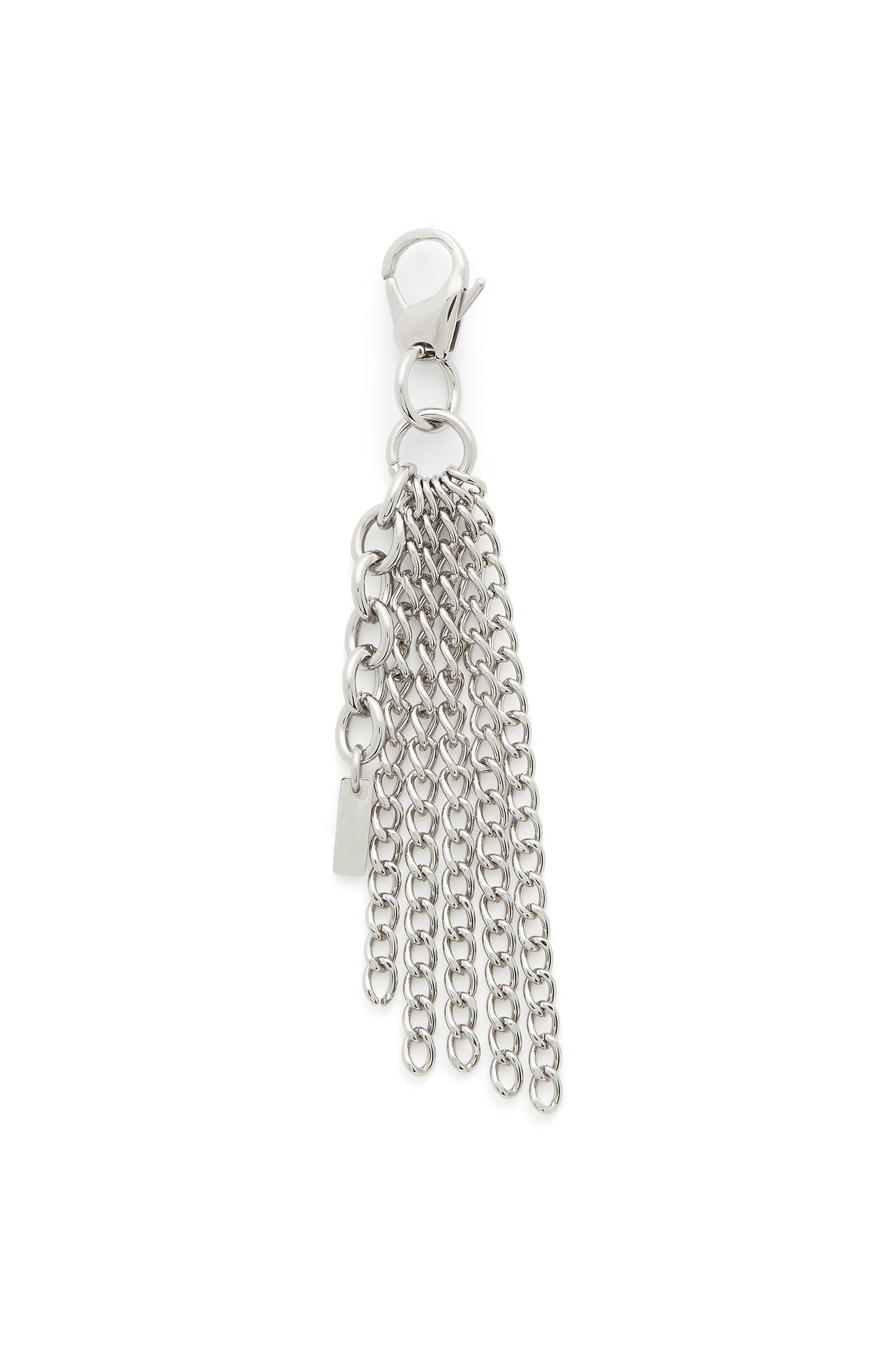 Metal keyring with chain fringes