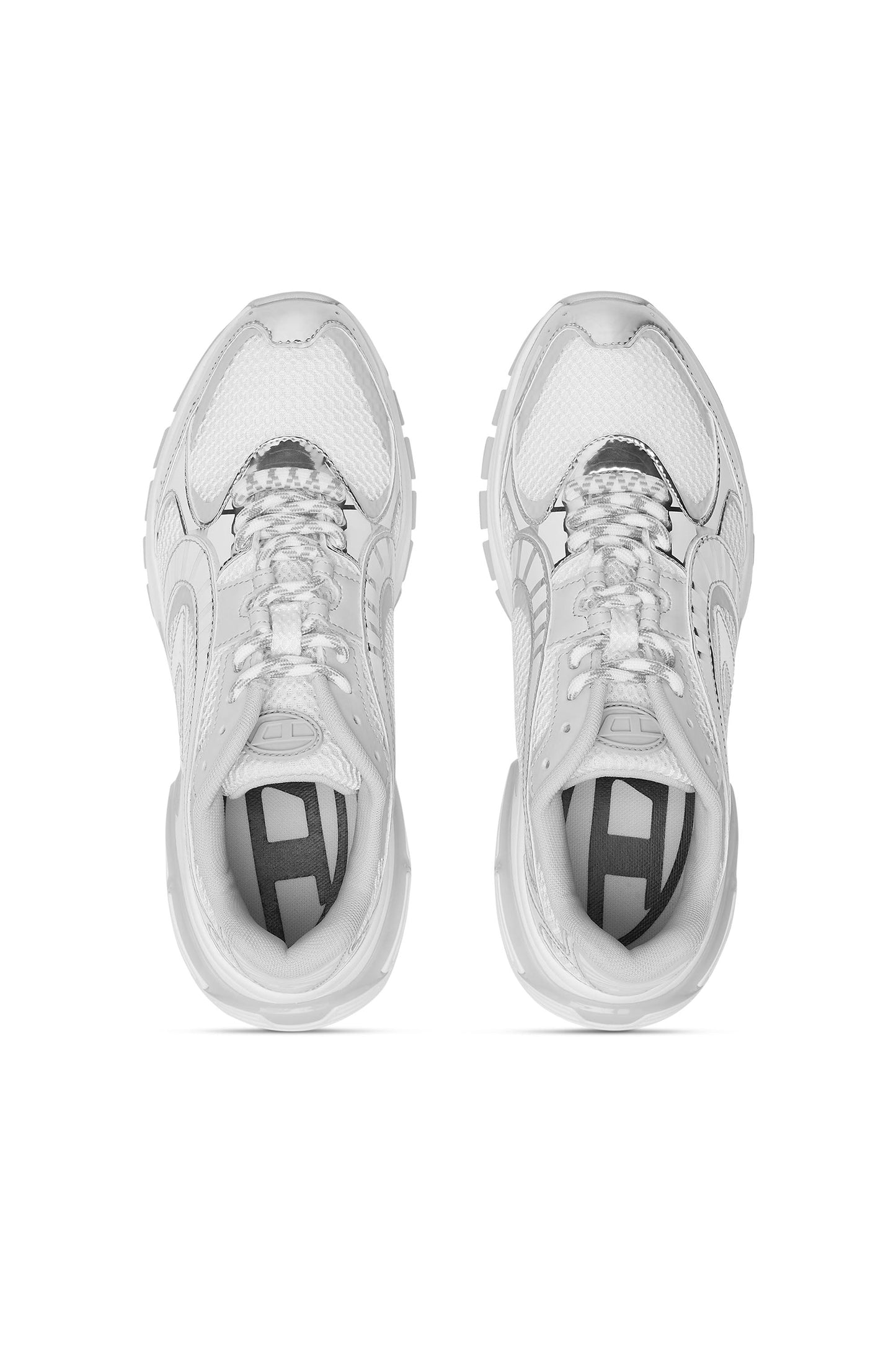 S-Pro-V-Dense-Metallic mesh sneakers with Oval D logo