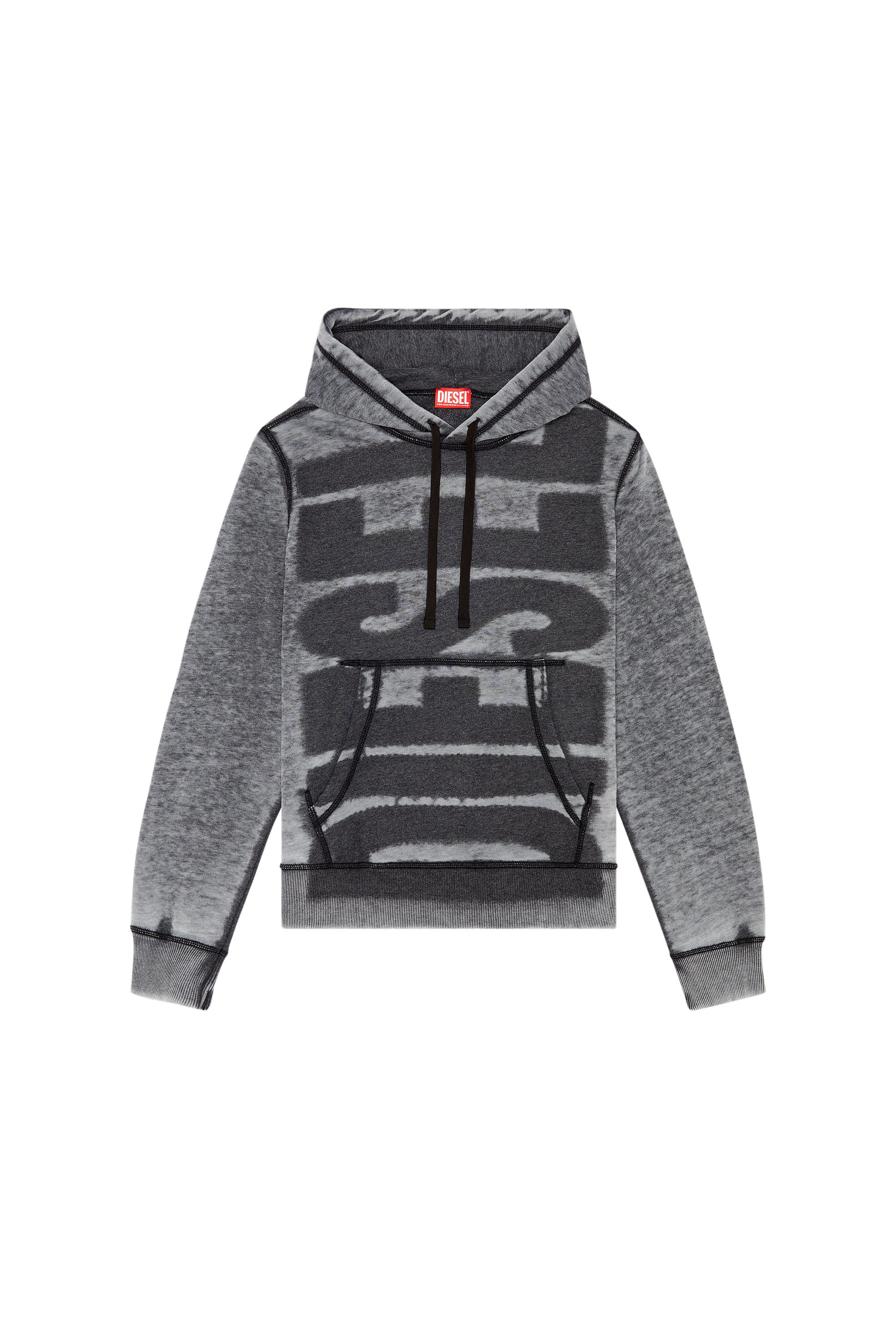 

Hoodie with burn-out logo