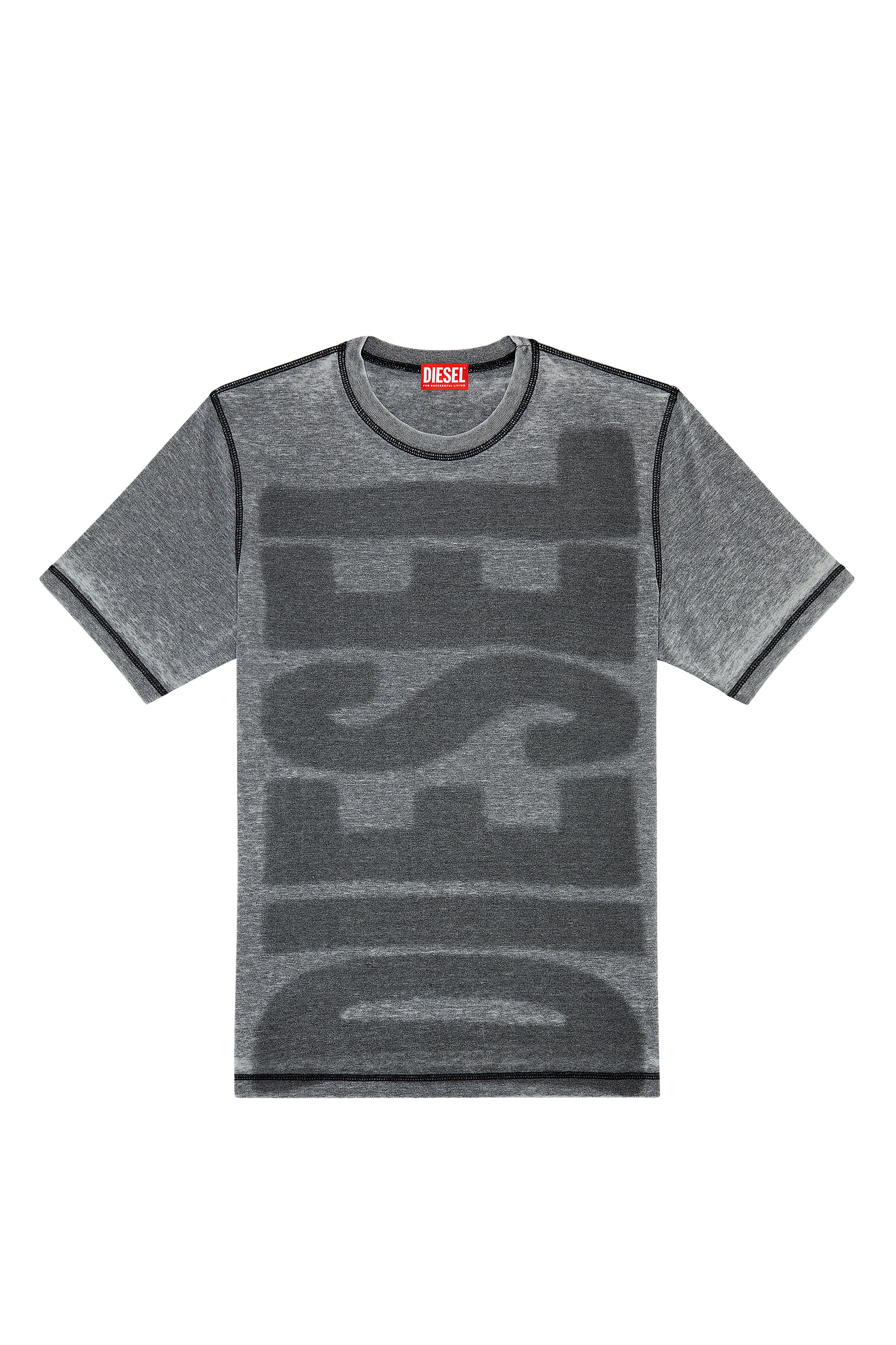 

T-shirt with burn-out logo