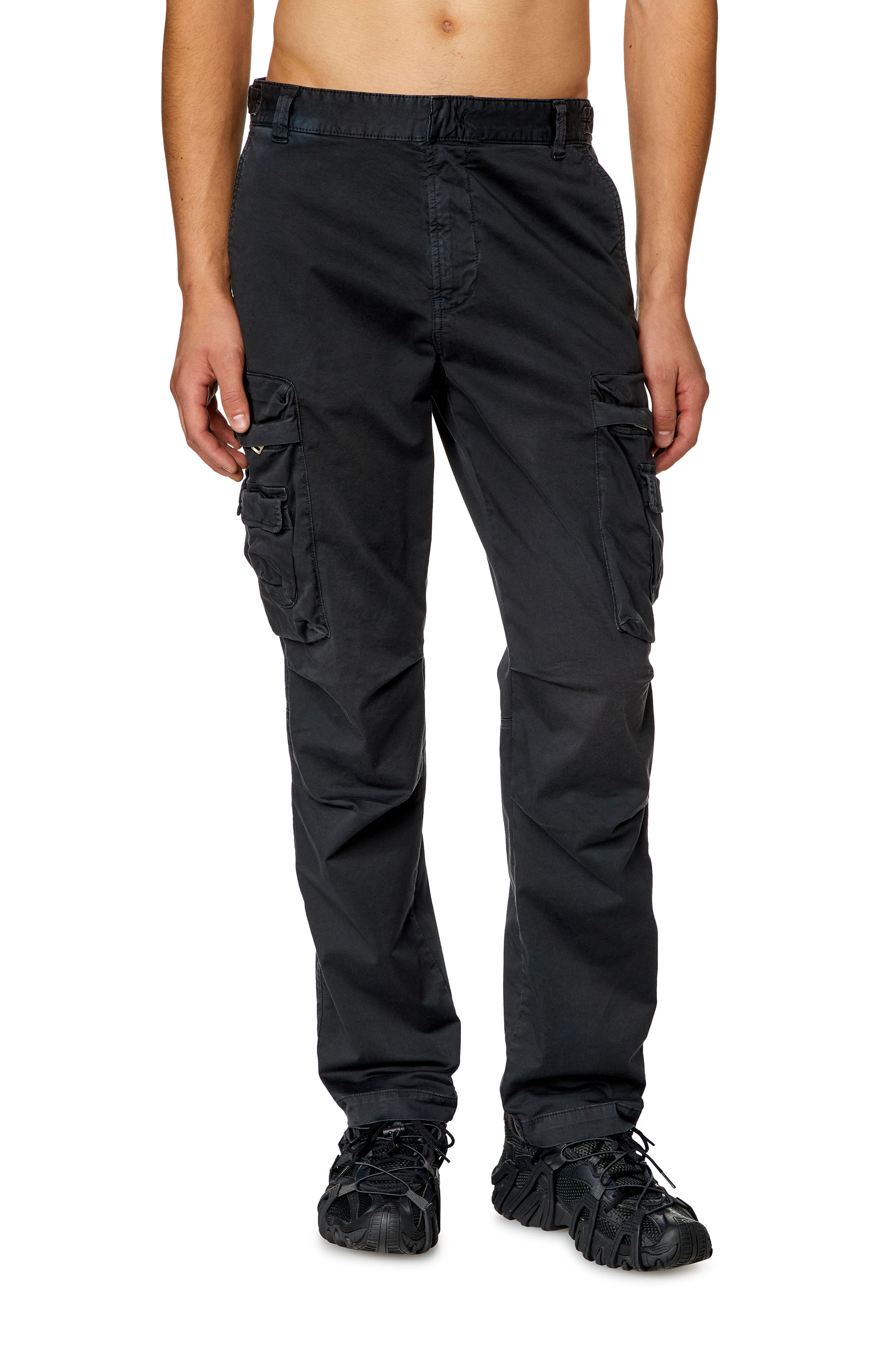 

Faded cargo pants in stretch cotton
