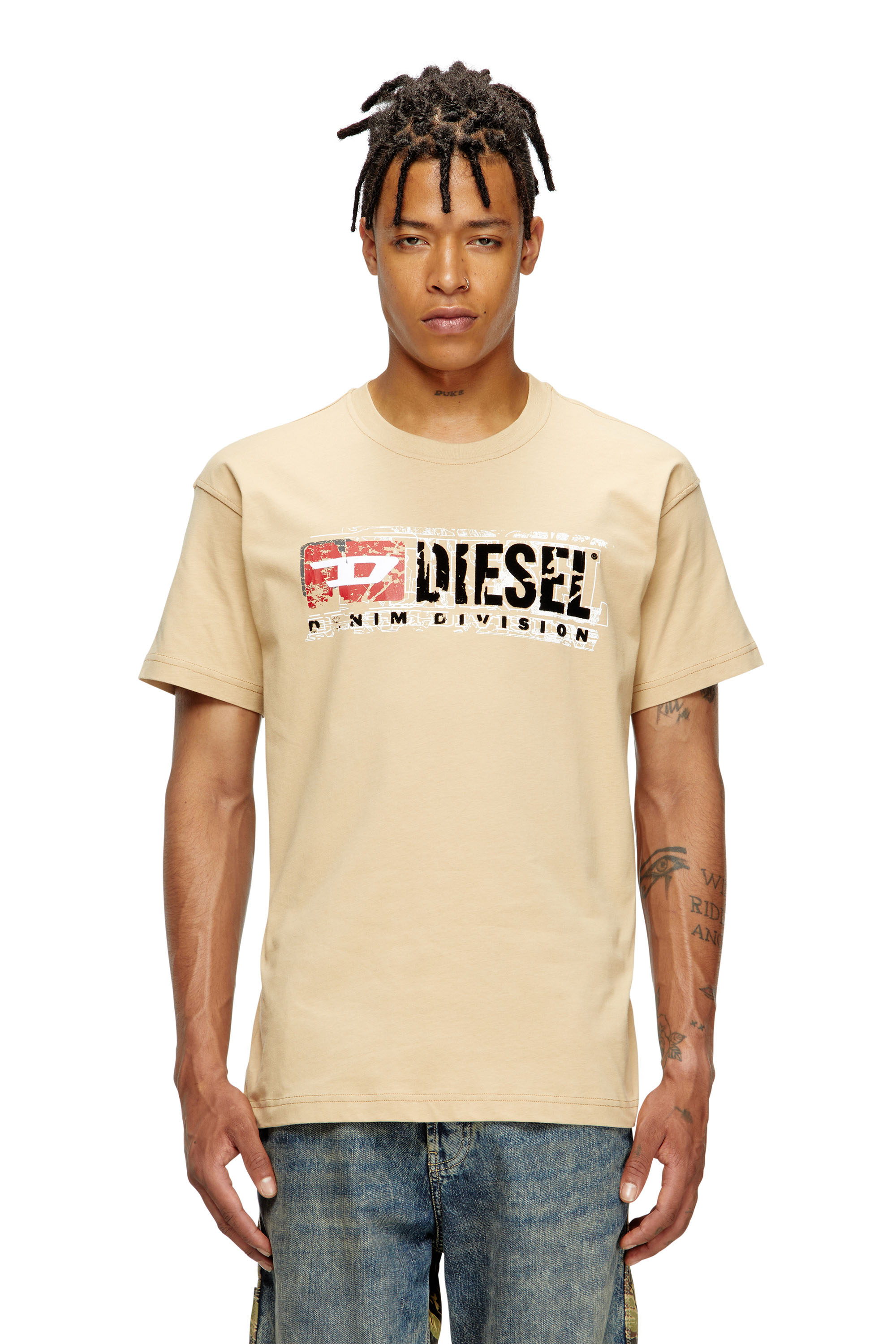 

T-shirt with flocked Diesel Denim Division logo